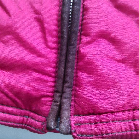 M.Miller red embroidered military ski snow jacket hooded with fur - Picture 10 of 10